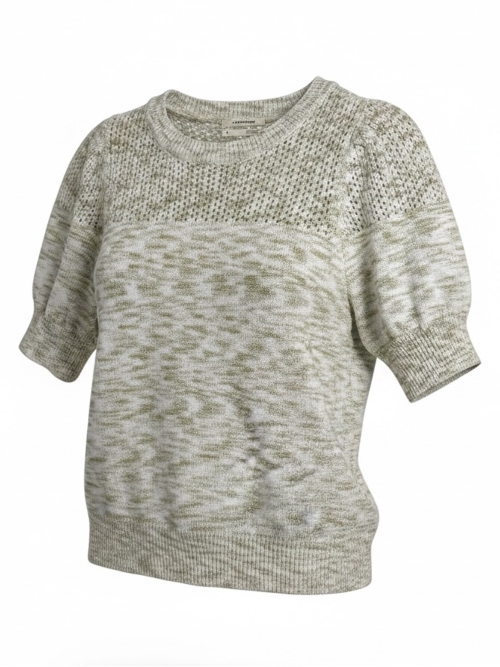 Anthropologie Cameron Short Sleeve Sweater- Ivory, Sage Green, Tan